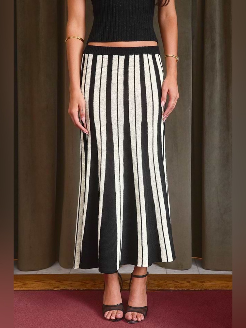 NWT Cupshe X Renee & Elisha Mix & Mingle Maxi Skirt - Picture 4 of 7